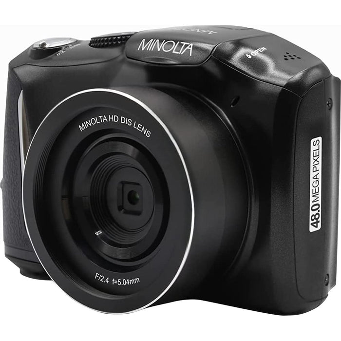Minolta MND50-BK 48 MP 4K Ultra HD 16X Digital Zoom Digital Camera (Black) - Open Box