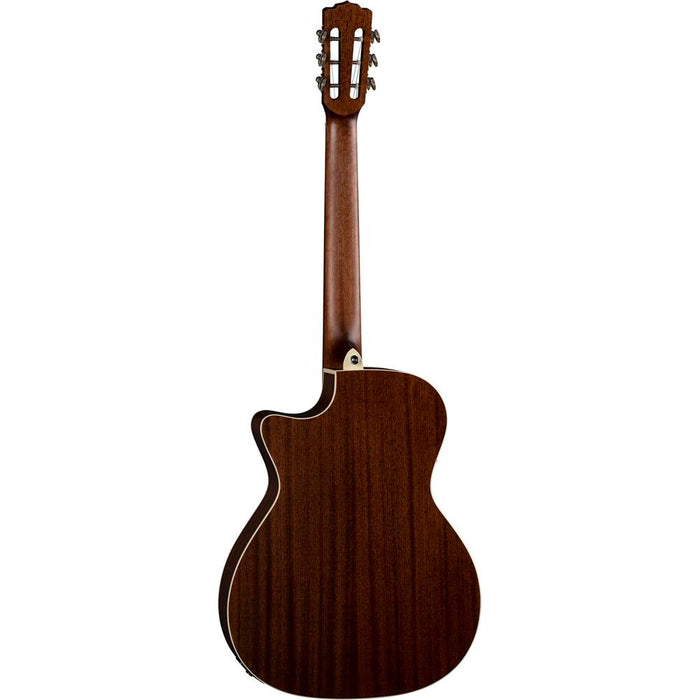 Luna Art Vintage Nylon Solid Top Acoustic-Electric Guitar, Right Handed - Brownburst