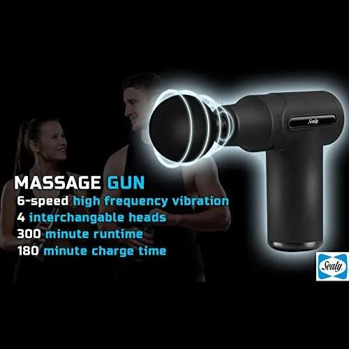 Sealy Personal Deep Tissue Mini Percussion Muscle Massage Gun for Athletes  - Open Box