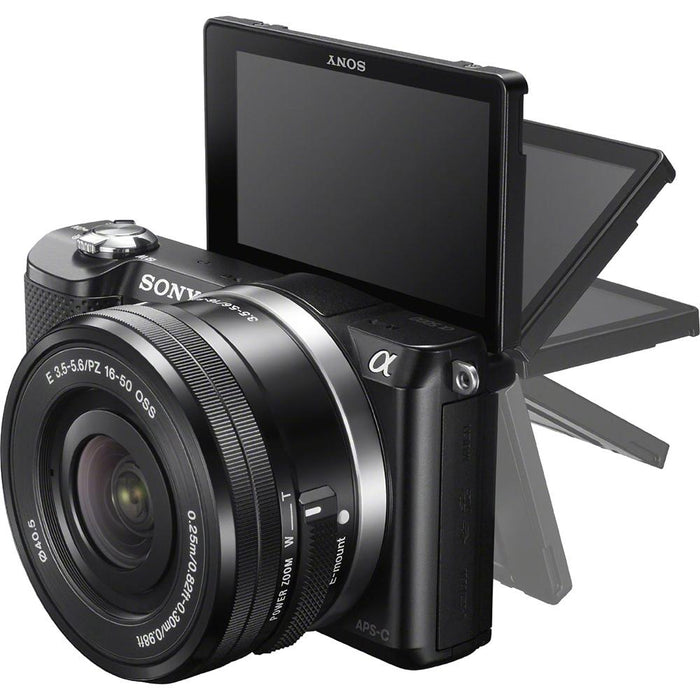 Sony ILCE-5000L/B a5000 20.1 MP Compact Interchange/Lens Digi Cam - Black - OPEN BOX