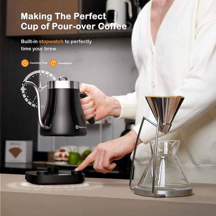 Maestri House Electric Pour Over Gooseneck Kettle with LCD + 2 Year Warranty