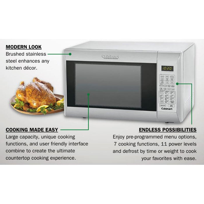 Cuisinart Convection Microwave Oven with Grill, 1.2 Cu Ft, Brushed Stainless (CMW-200)