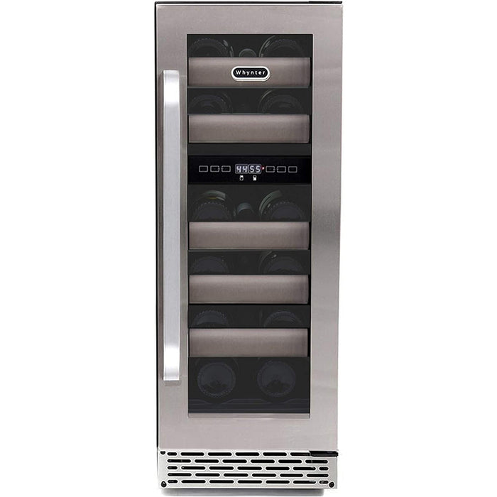 Whynter Elite 17 Bottle Dual Zone Wine Refrigerator/Cooler, Stainless Steel (BWR-171DS)