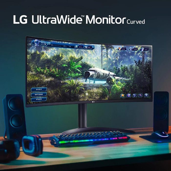 LG 34WP75C-B 34" Curved UltraWide QHD Monitor with AMD FreeSync - Open Box