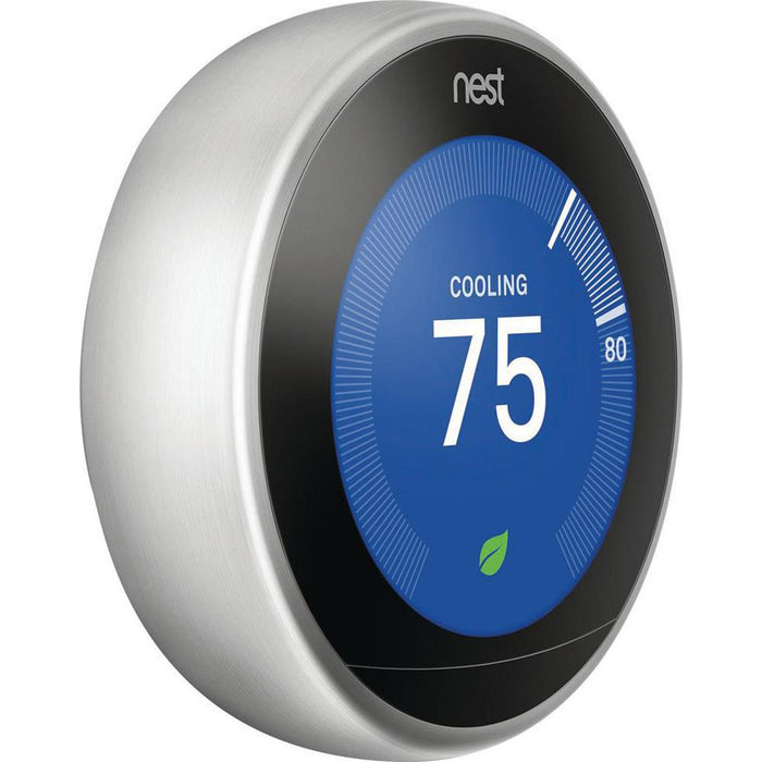 Google Nest Learning Thermostat 3rd Gen Smart Thermostat (Polished Steel) - Open Box