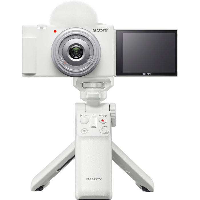 Sony ZV-1F Vlog Camera for Content Creators and Vloggers, White (Open Box)