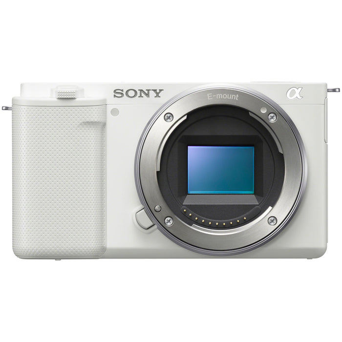 Sony Alpha ZV-E10 APS-C Mirrorless Vlog Camera Body, White ILCZV-E10/W (Open Box)