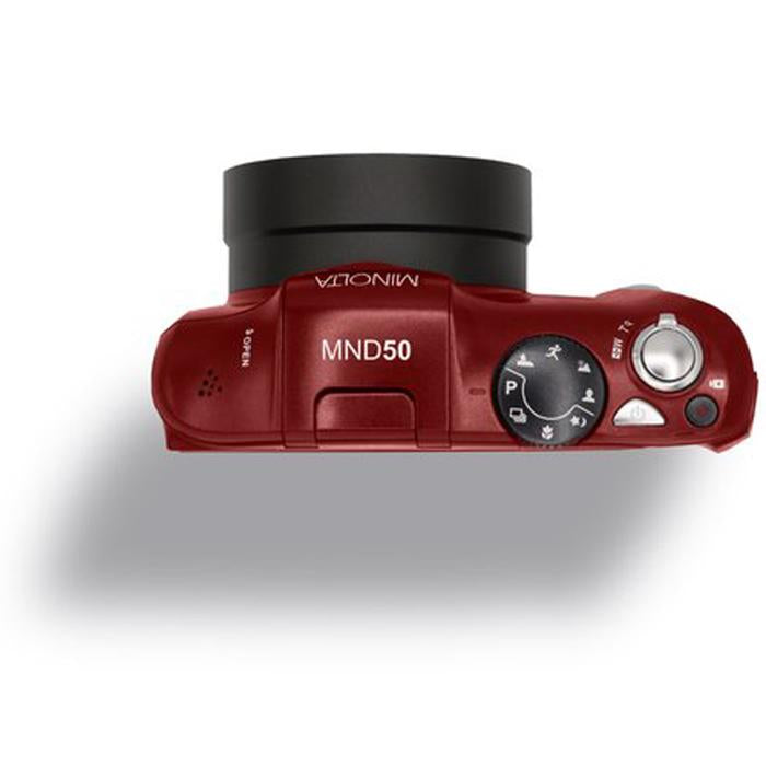 Minolta MND50-R 48MP 4K Ultra HD 16X Digital Zoom Digital Camera (Red) - Open Box