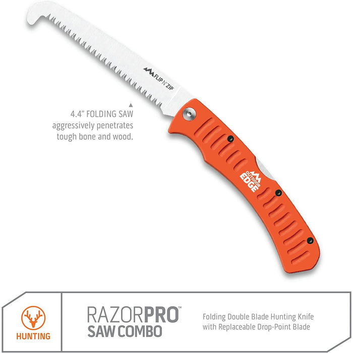 Outdoor Edge 3.5" RazorPro Saw Combo with 6-Blades, Orange (ROC-30)