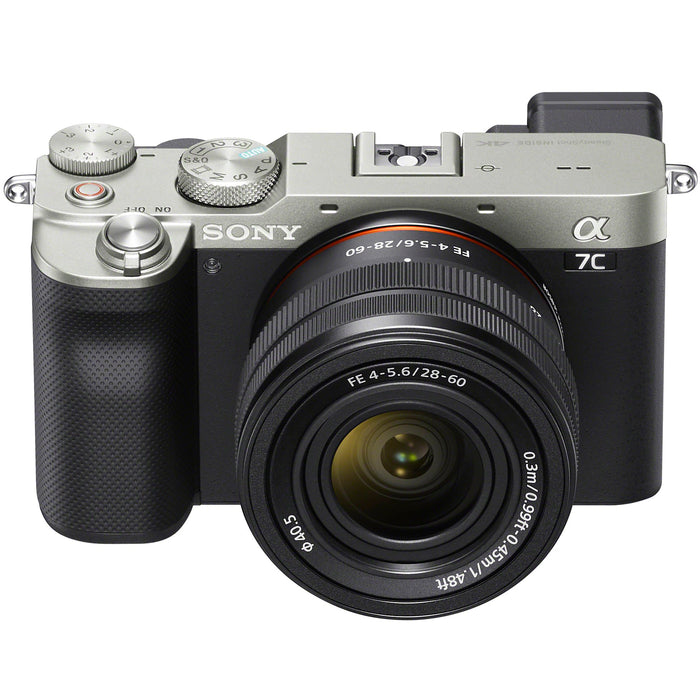 Sony a7C Mirrorless Alpha Camera Body + 28-60mm Lens Kit Silver - Refurbished