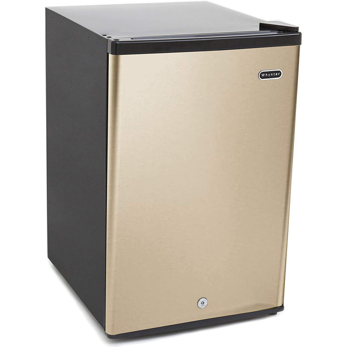 Whynter 2.1 cu. ft. Energy Star Upright Freezer with Lock, Rose Gold (CUF-210SSG)