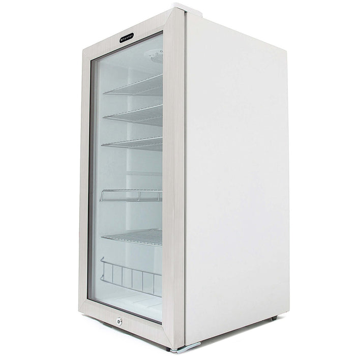 Whynter BR-128WS Beverage Refrigerator With Lock, 120-Can Capacity, Stainless Steel