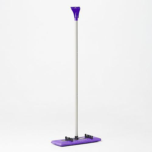 Snow Joe Compact 4-in-1 Telescoping Snow Broom with Ice Scraper and LED Light, Purple