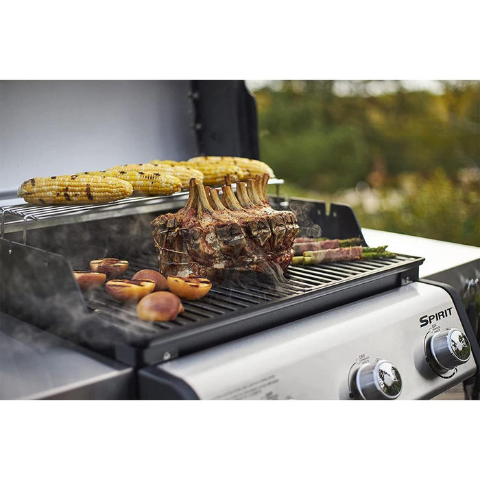 Weber Spirit S-315 Natural Gas Grill, Stainless Steel w/ Grill Cover + Warranty Bundle