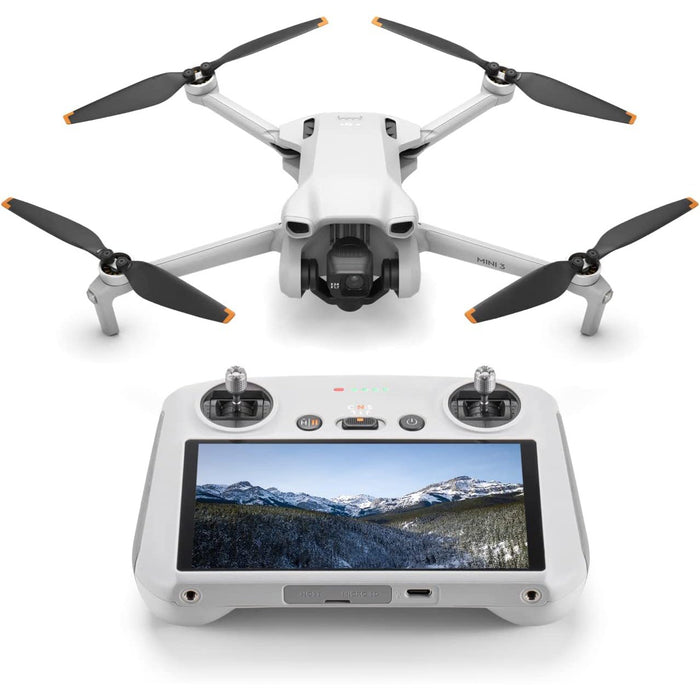 DJI Mini 3 Photography Drone and DJI RC Remote Controller with Screen Bundle
