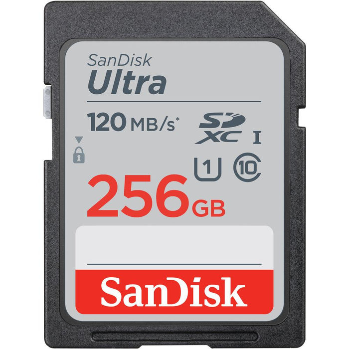 Sandisk Ultra SDXC Memory Card, 256GB, Class 10/UHS-I, 120MB/S 2 Pack