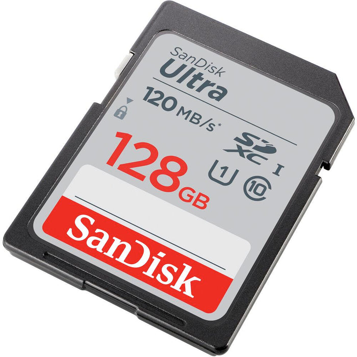 Sandisk Ultra SDXC Memory Card, 128GB, Class 10/UHS-I, 120MB/S 2 Pack
