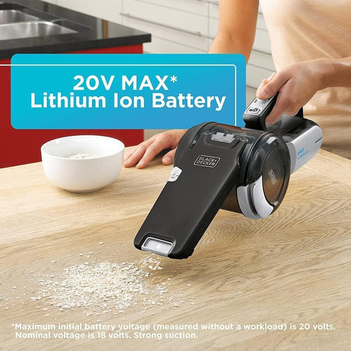 Black & Decker 20V Max Handheld Cordless Vacuum, Grey