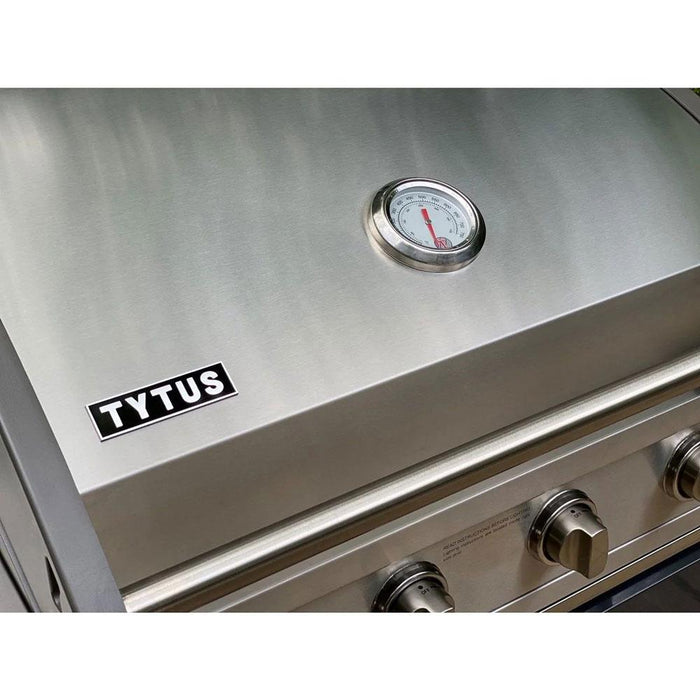 Tytus Freestanding 4-Burner Grill, Charcoal Gray S. Steel 304 + Accessories Bundle