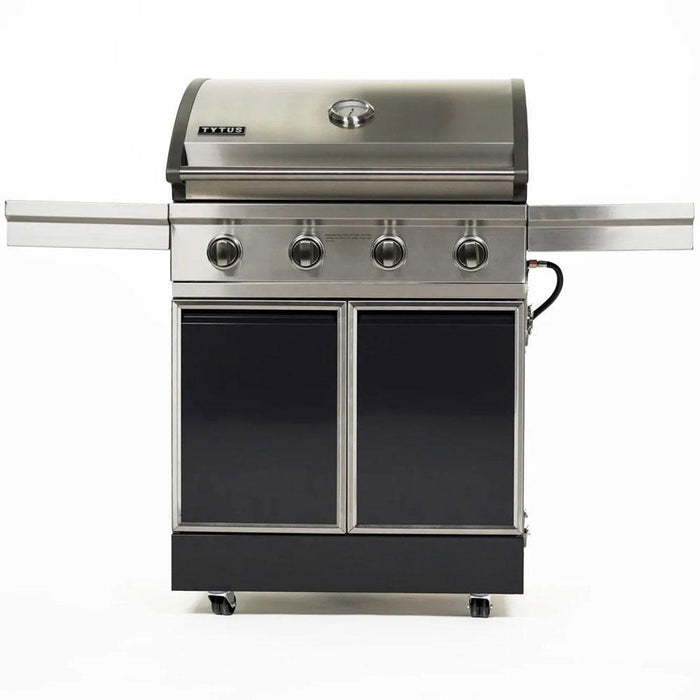 Tytus Freestanding 4-Burner Grill, Charcoal Gray S. Steel w/ Kitchen Accessory Bundle