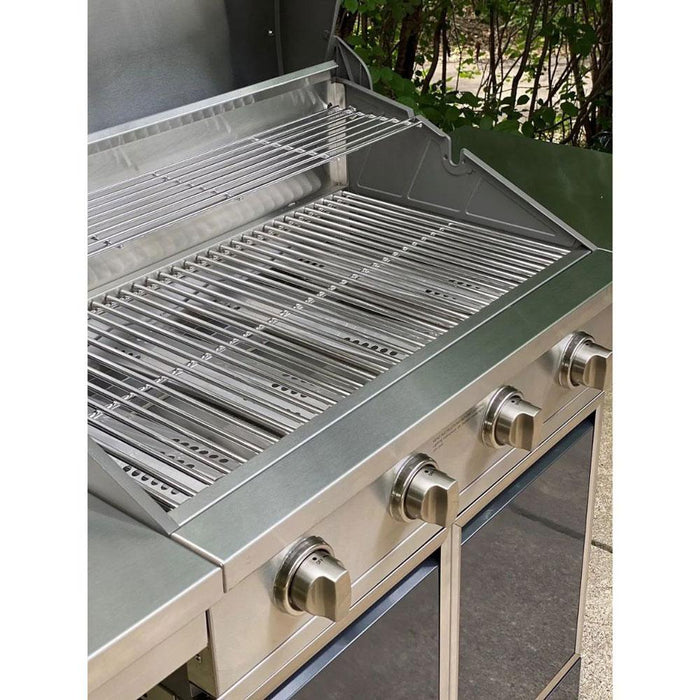 Tytus Freestanding 4-Burner Grill, Charcoal Gray S. Steel w/ Kitchen Accessory Bundle