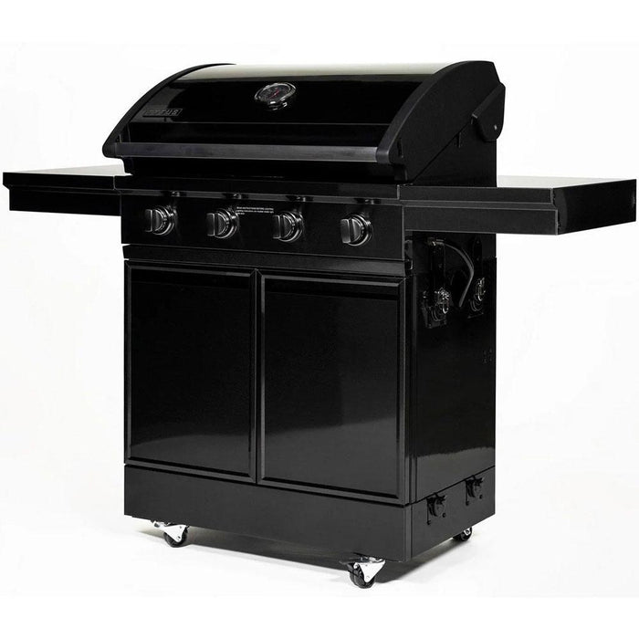 Tytus Freestanding 4-Burner Grill, Black S. Steel 304 w/ Kitchen Accessory Bundle