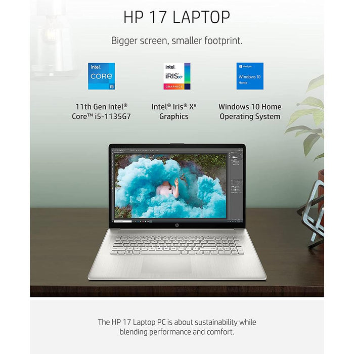 HP 17.3" Intel i3-1115G4 8GB/256GB SSD Laptop Renewed with 2 Year Warranty
