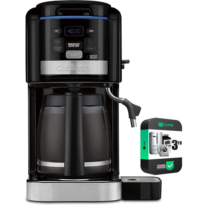 Cuisinart Coffee Plus 12-Cup Coffeemaker & Hot Water System Black+3Year Warranty
