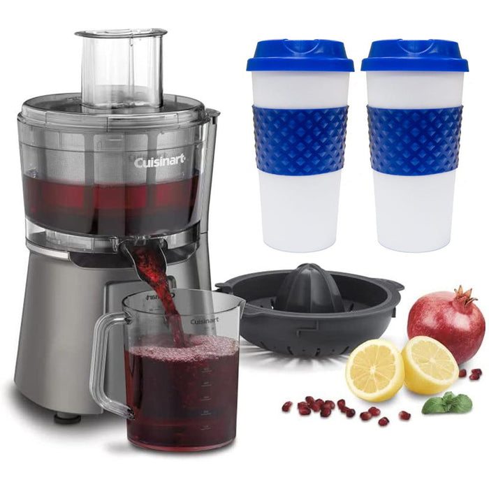 Cuisinart Combo Juice Extractor/Citrus Juicer with Travel Mug 2 Pack