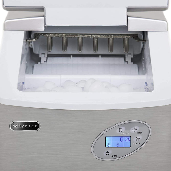 Whynter Portable Ice Maker, 49lb Capacity with Water Connection