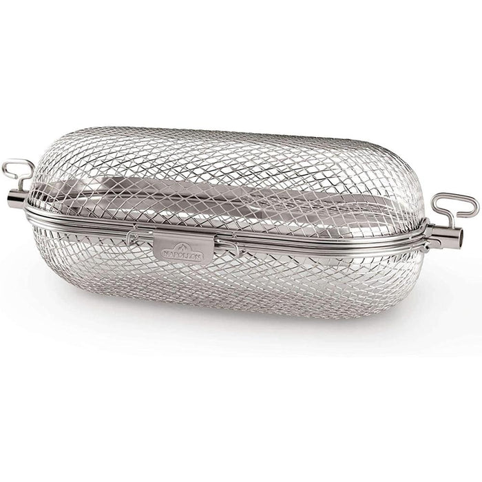 Napoleon Rotisserie Grill Basket Stainless Steel with 6" Chef's Knife Bundle
