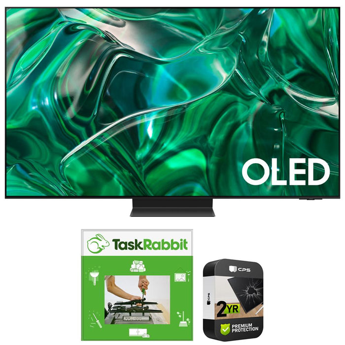 Samsung S95C 77" HDR Quantum Dot OLED Smart TV w/ TaskRabbit Installation Bundle (2023)