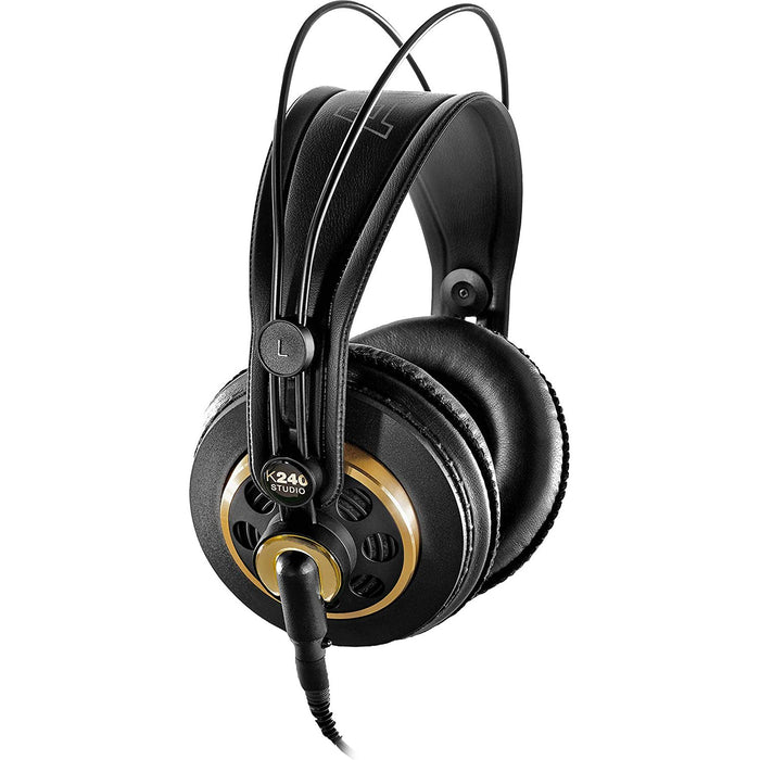 AKG Pro Audio K240 Studio Over-Ear Semi-Open Pro Headphones (2058X00130) - Open Box
