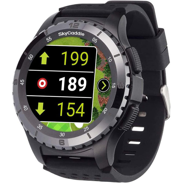 SkyCaddie Golf GPS Watch with Ceramic Bezel Black + Multi-Tool & Club Covers