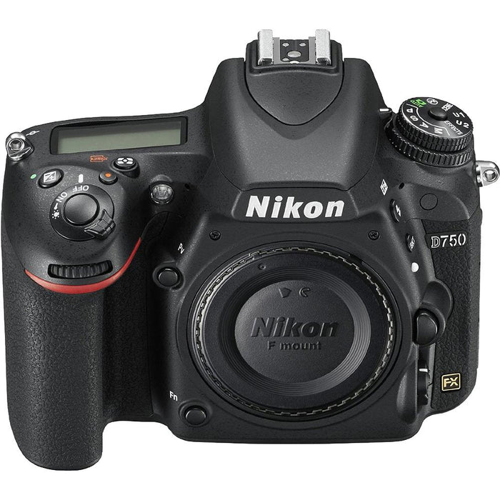 Nikon D750 DSLR 24.3MP HD 1080p FX-Format Digital Camera 64 GB Bundle