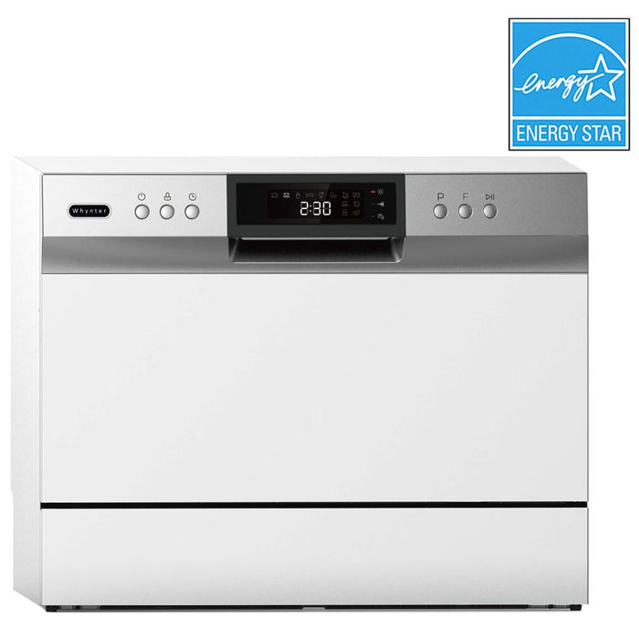 Whynter Energy Star Countertop Portable Dishwasher, White + 2 Year Extended Warranty