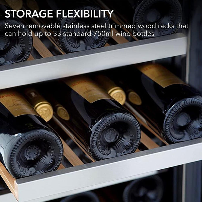 Whynter 33 Bottle Built-In Wine Refrigerator + 2 Year Extended Warranty