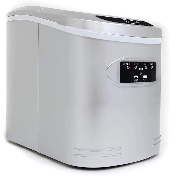 Whynter Compact Ice Maker, 27-Pound, Metallic Silver + 2 Year Extended Warranty