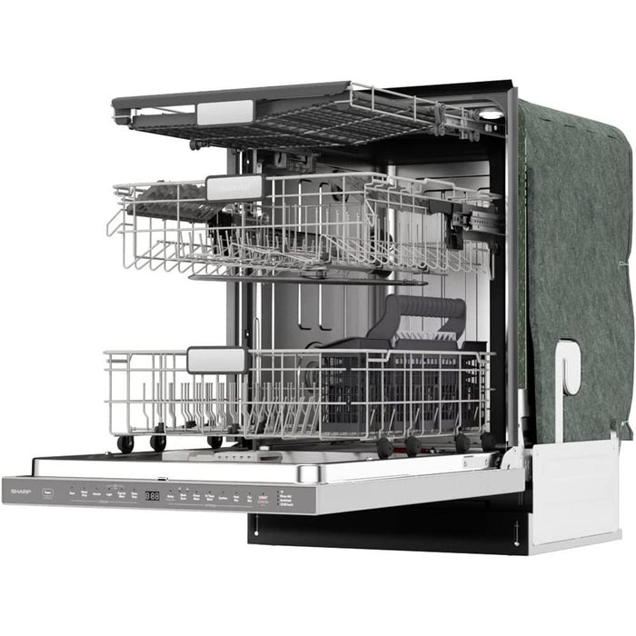Sharp 24" Slide-In Smart Dishwasher with Alexa Compatibility (SDW6767HS)