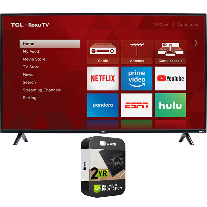 TCL 43" 3-series Full HD Roku Smart TV 2019 Model with 2 Year Extended Warranty