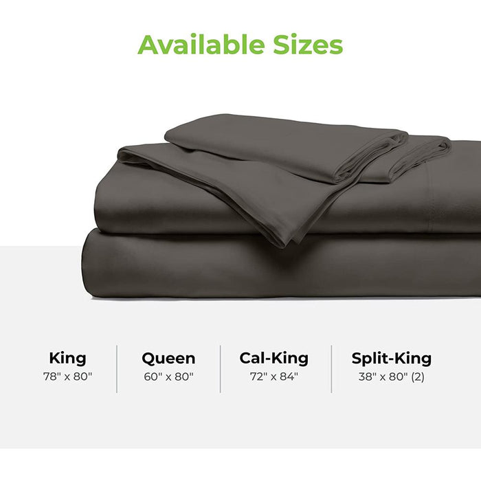 Cariloha Viscose 4-Piece Bed Sheet Set - King - Onyx