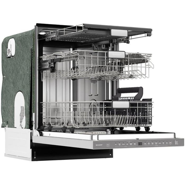 Sharp 24" Slide-In Smart Dishwasher with Alexa Compatibility + 3 Year Warranty