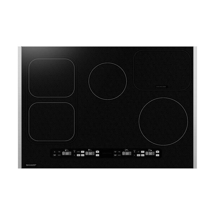 Sharp SCH3043GB 30" Induction Cooktop with Side Accessories + 3 Year Extended Warranty