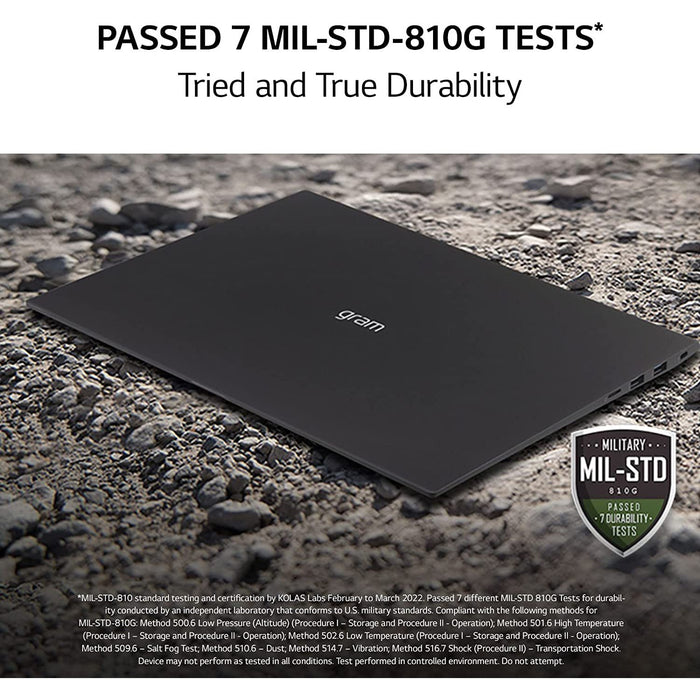 LG gram 16" Laptop, Intel i7-1260P, 16GB LPDDR5, 1TB SSD - Factory Refurbished
