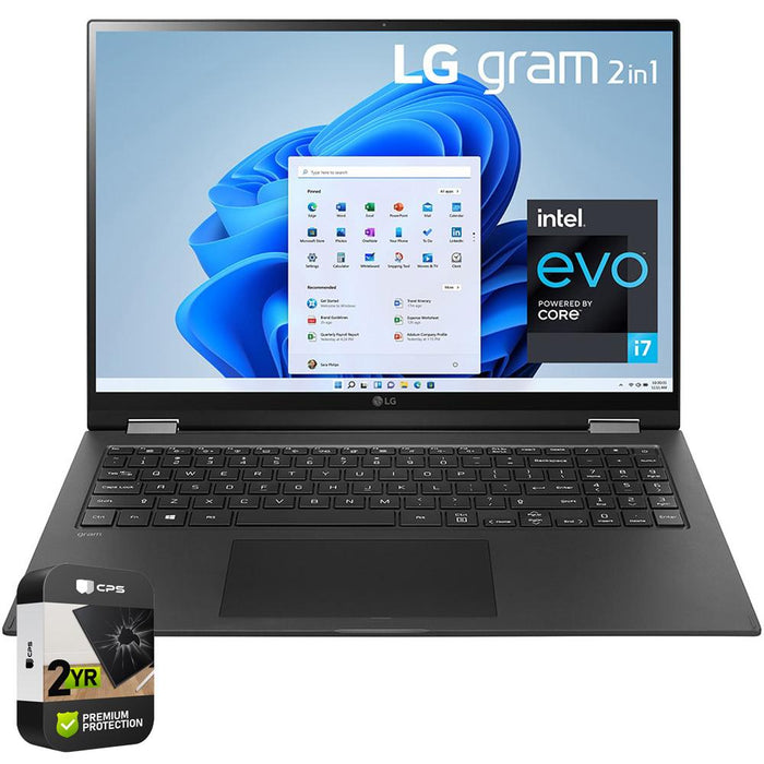 LG Gram 2-in-1 16-inch Laptop with Pen, i7-1195G7 Renewed with 2 Year Warranty
