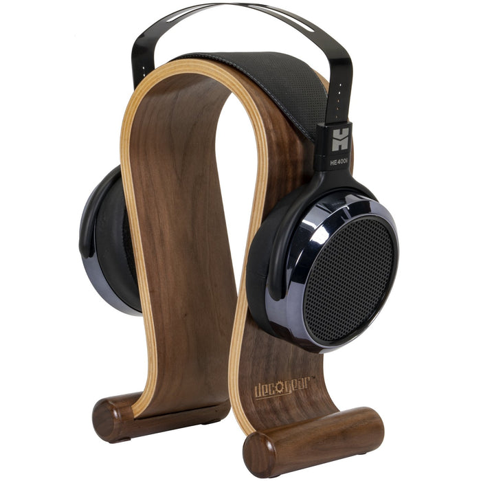 Sony Wireless Headphones with Microphone, Black with Wood Headphone Display Stand