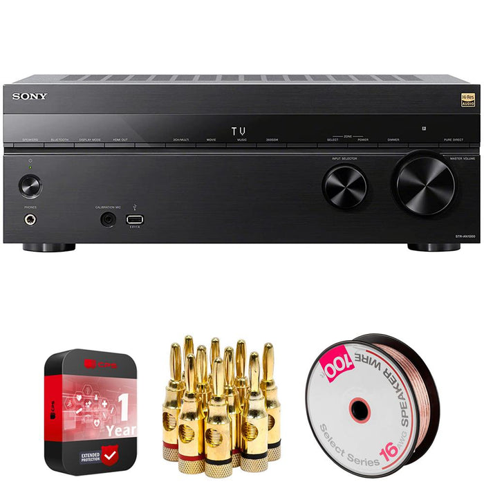 Sony STR-AN1000 7.2 ch Home Theater 8K A/V Receiver w/ Accessories + Warranty Bundle