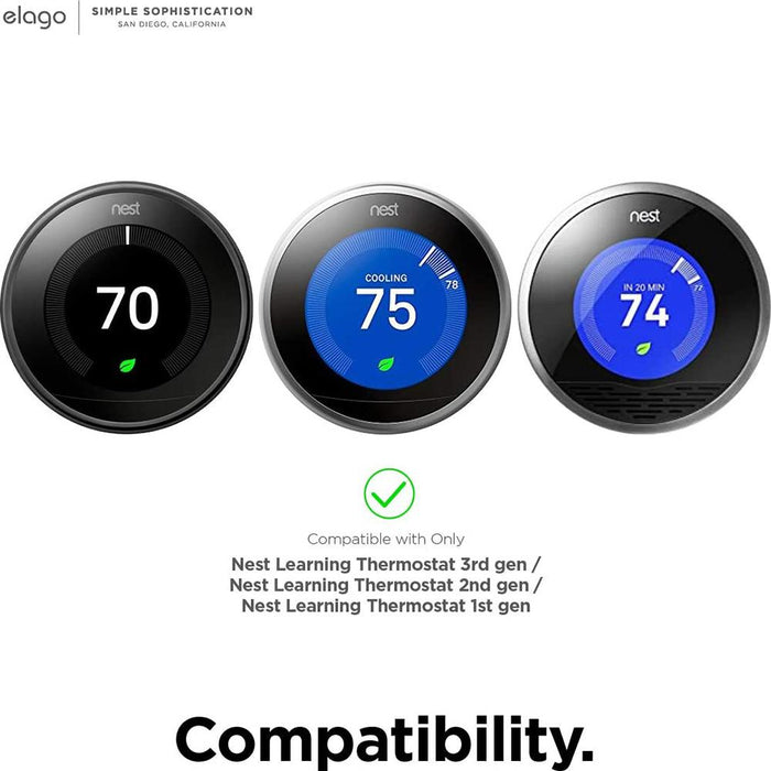 Elago Wall Plate Cover for Google Nest Learning Thermostat Matte White - Open Box