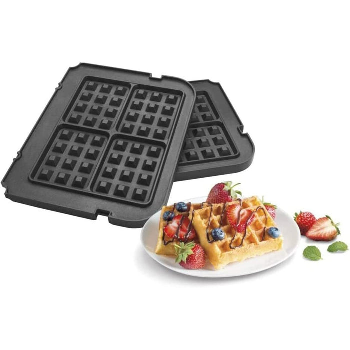 Cuisinart GR-6S Contact Indoor Grill/Waffle Maker with Smoke-less Mode, Stainless Steel