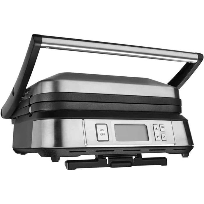 Cuisinart GR-6S Contact Indoor Grill/Waffle Maker with Smoke-less Mode, Stainless Steel